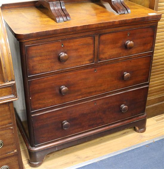 A Victorian mahogany chest, W.91cm